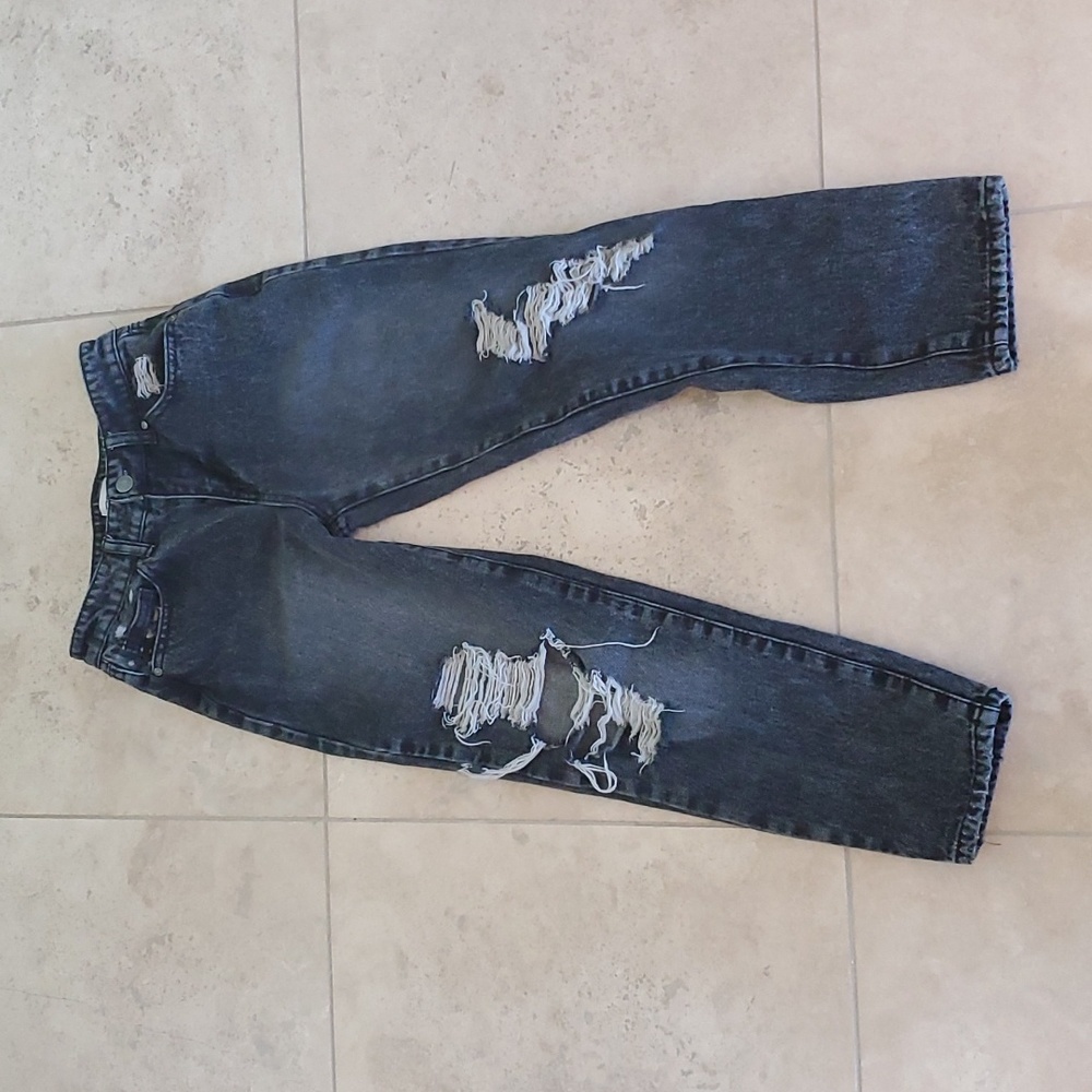RSQ 90's Jeans. Black distressed acid wash.